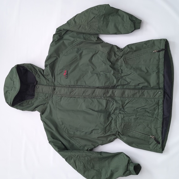 L.L. Bean Gore Tex XCR Insulated Down Parka Olive Green WMN size Large Vintage - Picture 2 of 12